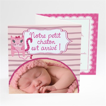 Faire-part naissance original vintage avec photo
