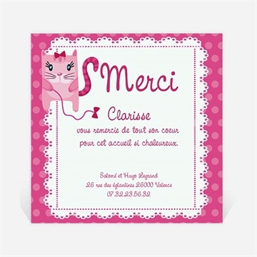 Remerciement naissance original vintage avec photo