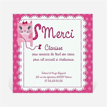 Remerciement naissance original vintage avec photo