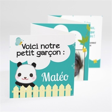 Faire-part naissance notre petit panda