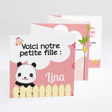 Faire-part naissance un amour de panda