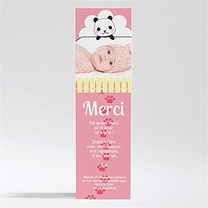 Remerciement naissance un amour de panda