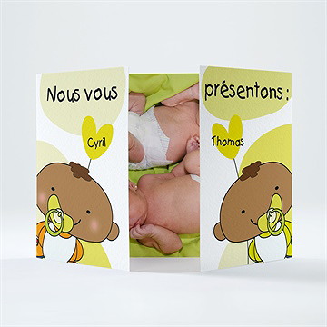 Faire-part naissance nos deux jumeaux