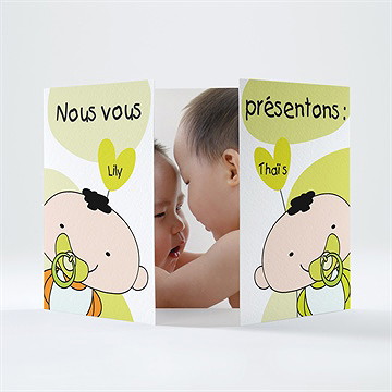 Faire-part naissance nos 2 jumeaux