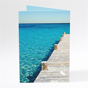 Menu mariage sur le ponton - Dos du menu