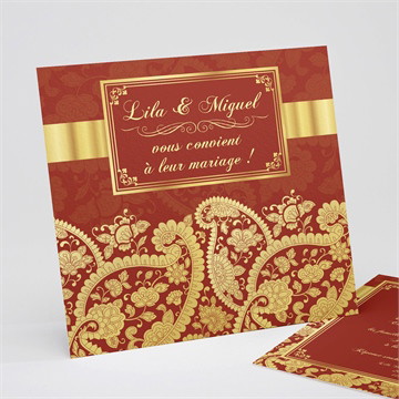 Faire-part mariage inspiration bollywood