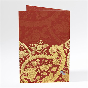 Menu mariage inspiration bollywood - Dos du menu