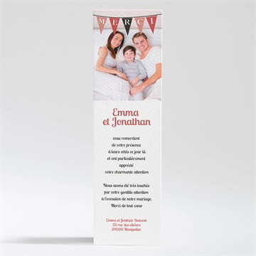 Remerciement mariage mariage sous les fanions