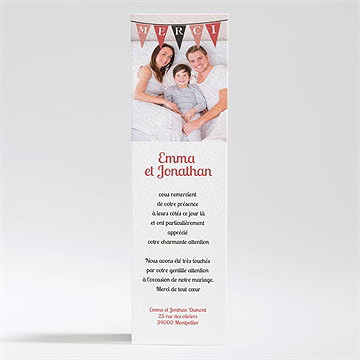 Remerciement mariage mariage sous les fanions