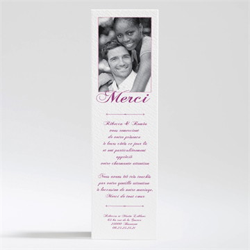 Remerciement mariage dans un lit de roses