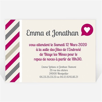 Carton d'invitation mariage vous êtes invités