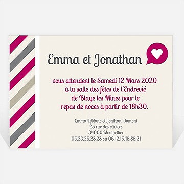 Carton d'invitation mariage vous êtes invités