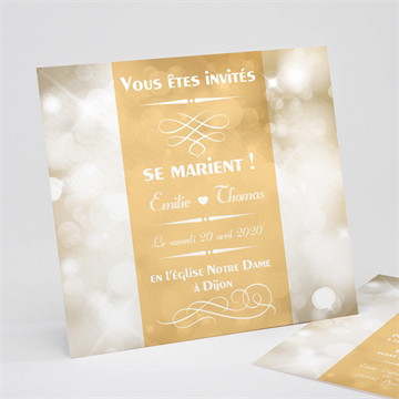 Faire-part mariage scintillements