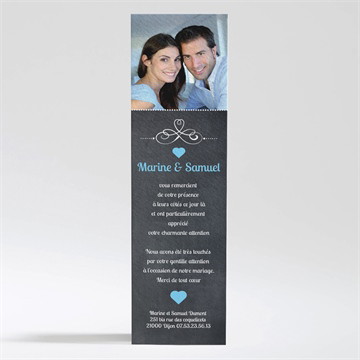 Remerciement mariage vintage ardoise photo