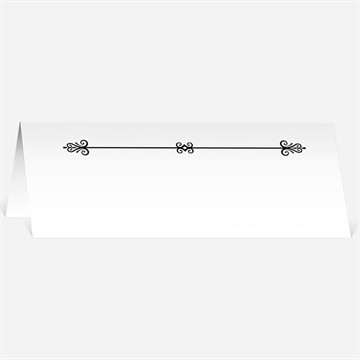 Marque-place mariage en bleu et noir