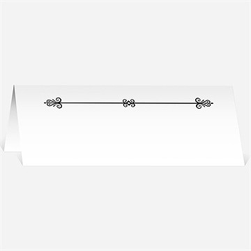 Marque-place mariage en bleu et noir