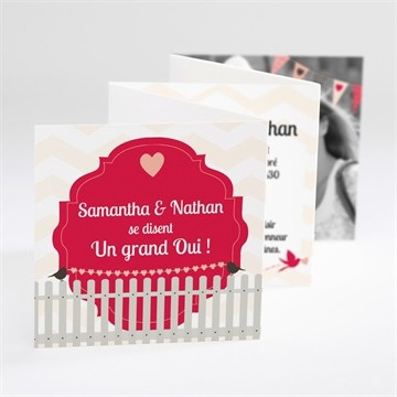 Faire-part mariage l'enclos de notre amour
