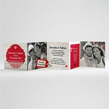 Faire-part mariage l'enclos de notre amour - Intérieur du faire-part