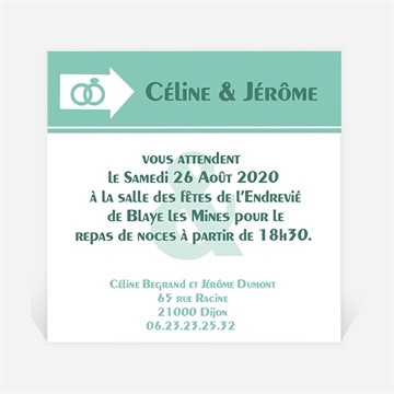 Carton d'invitation mariage destination notre bonheur