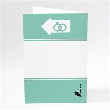 Menu mariage destination notre bonheur - Dos du menu