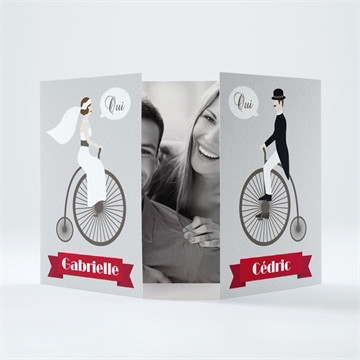 Faire-part mariage vélo vintage photo