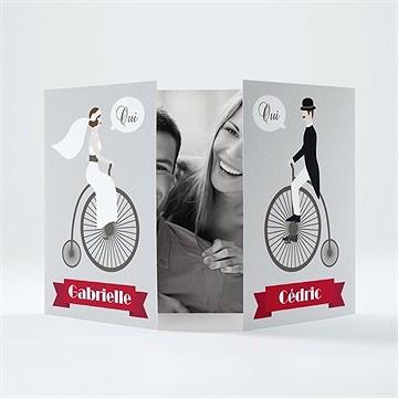 Faire-part mariage vélo vintage photo