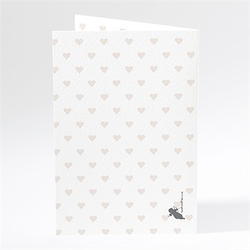 Menu mariage ballon en coeur poétique - Dos du menu