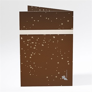 Menu mariage marron et doré - Dos du menu