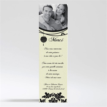 Remerciement mariage oiseaux à l'encre de chine