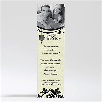 Remerciement mariage oiseaux à l'encre de chine