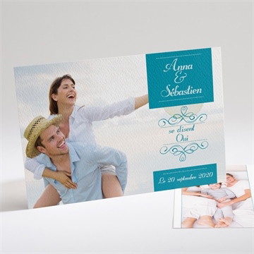 Faire-part mariage invitation avec photo original