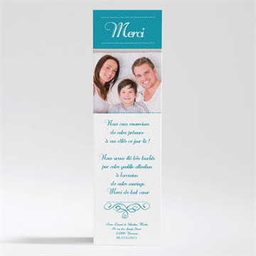 Remerciement mariage invitation avec photo original