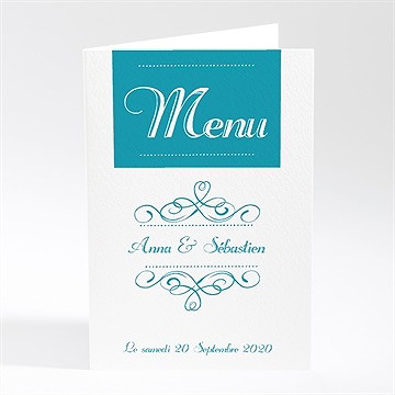 Menu mariage invitation avec photo original