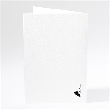 Menu mariage invitation avec photo original - Dos du menu