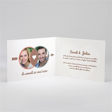 Faire-part mariage a la croisée des chemins - Intérieur du faire-part
