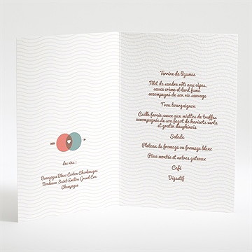 Menu mariage a la croisée des chemins - Intérieur du menu