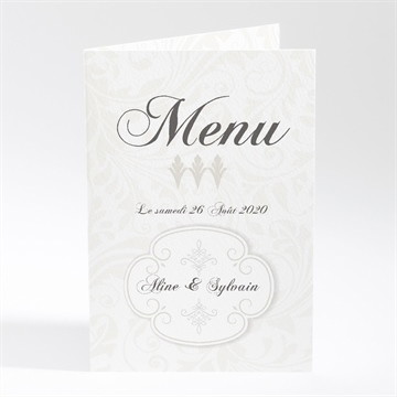 Menu mariage beige vintage photo