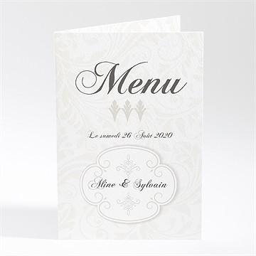 Menu mariage beige vintage photo