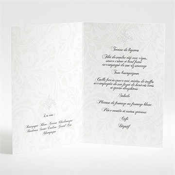 Menu mariage beige vintage photo - Intérieur du menu