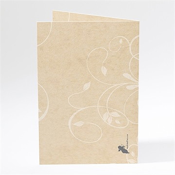 Menu mariage imitation original beige - Dos du menu