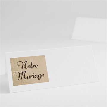 Marque-place mariage imitation original beige