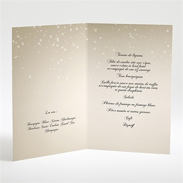 Menu mariage petit noeud doré - Intérieur du menu