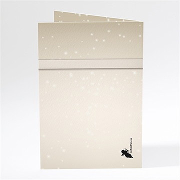 Menu mariage petit noeud doré - Dos du menu