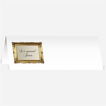 Marque-place mariage petit noeud doré