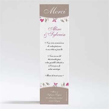 Remerciement mariage coeur arabesque