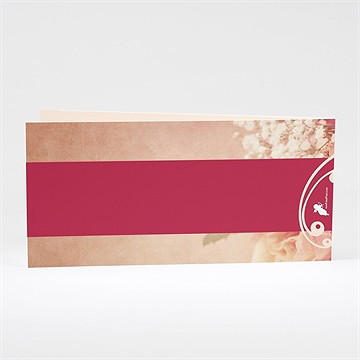 Faire-part mariage fleurs romantiques - Dos du faire-part