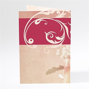 Menu mariage fleurs romantiques - Dos du menu