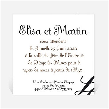 Carton d'invitation mariage enfin le jour j est arrivé !