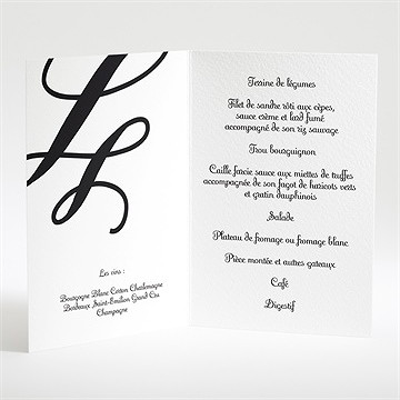 Menu mariage enfin le jour j est arrivé ! - Intérieur du menu