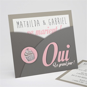 Faire-part mariage classique recto verso